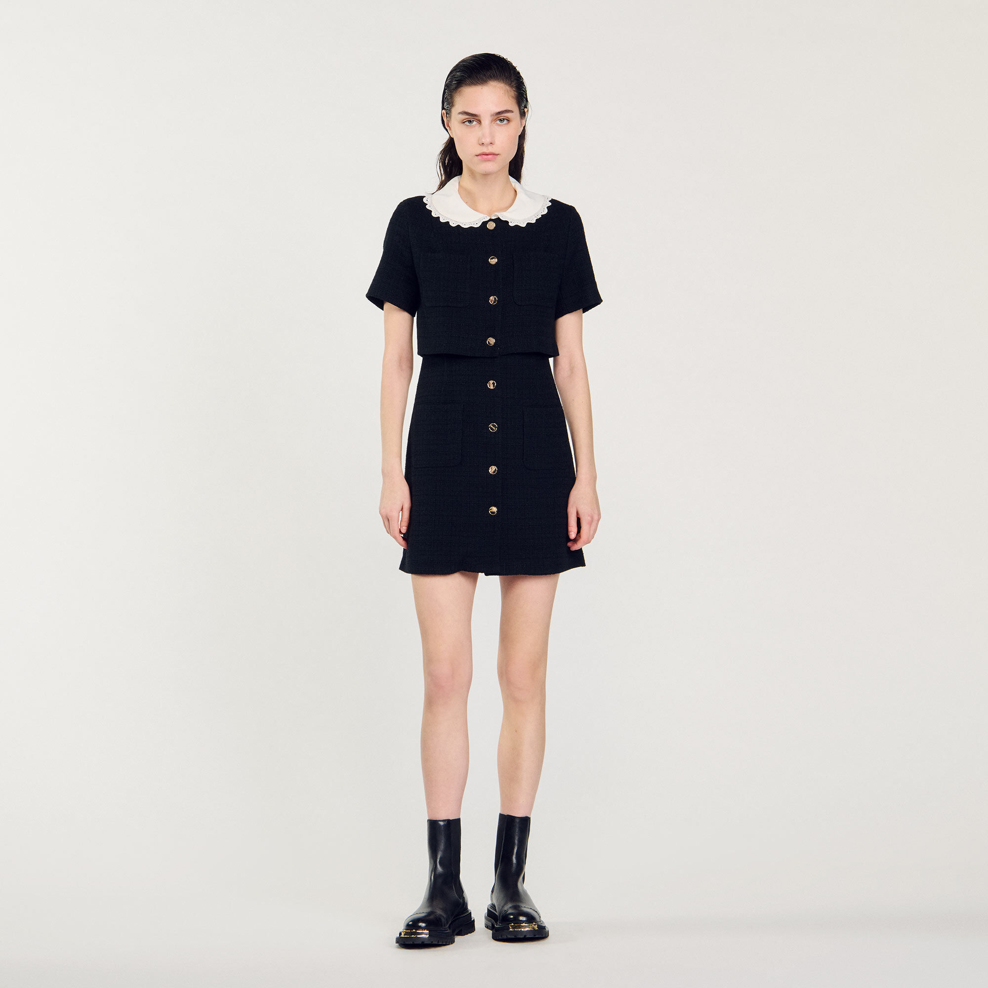 Sandro jurk zwart outlet