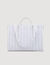 Shopper van gestreepte stof