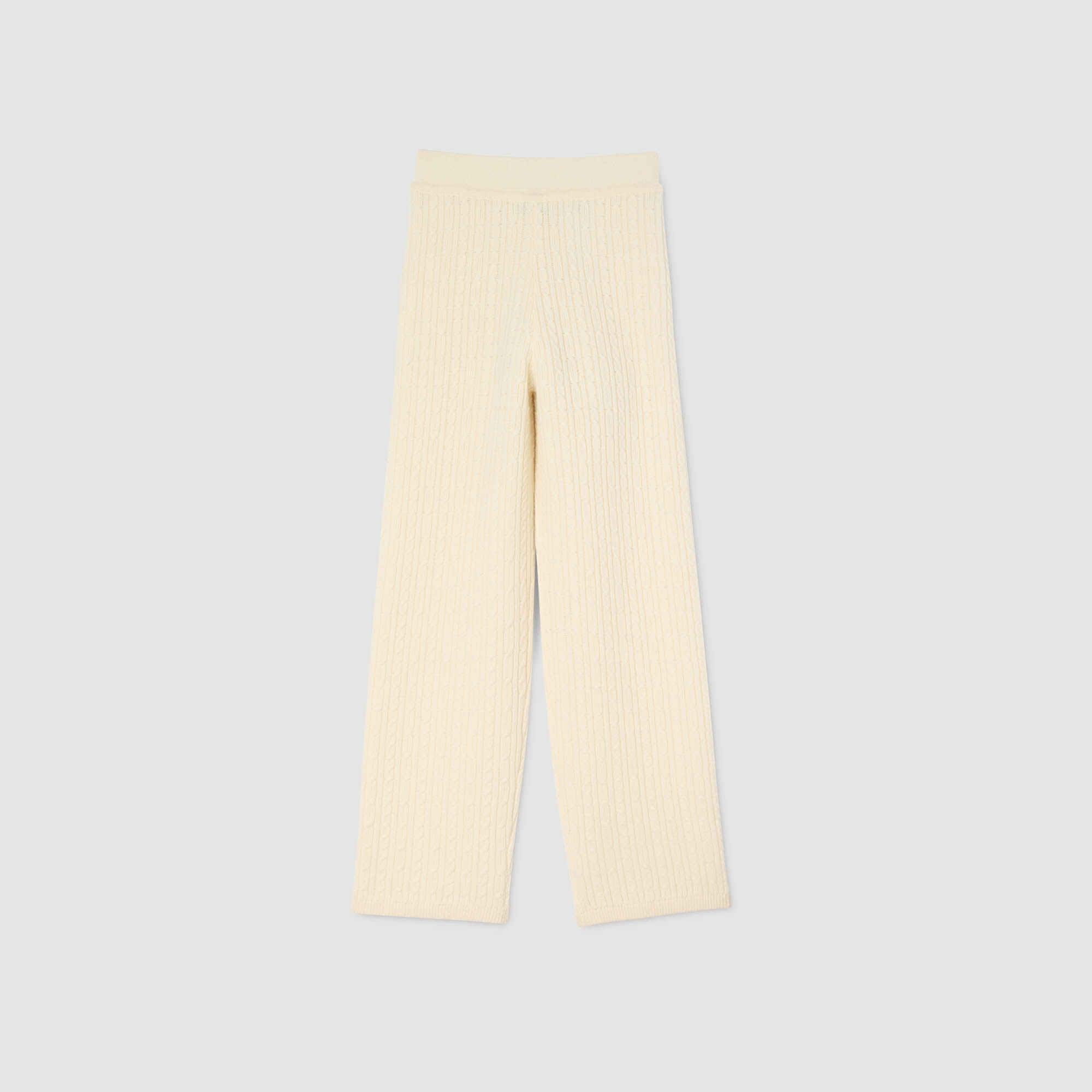 Gebreide broek met kabels