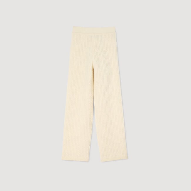 Gebreide broek met kabels