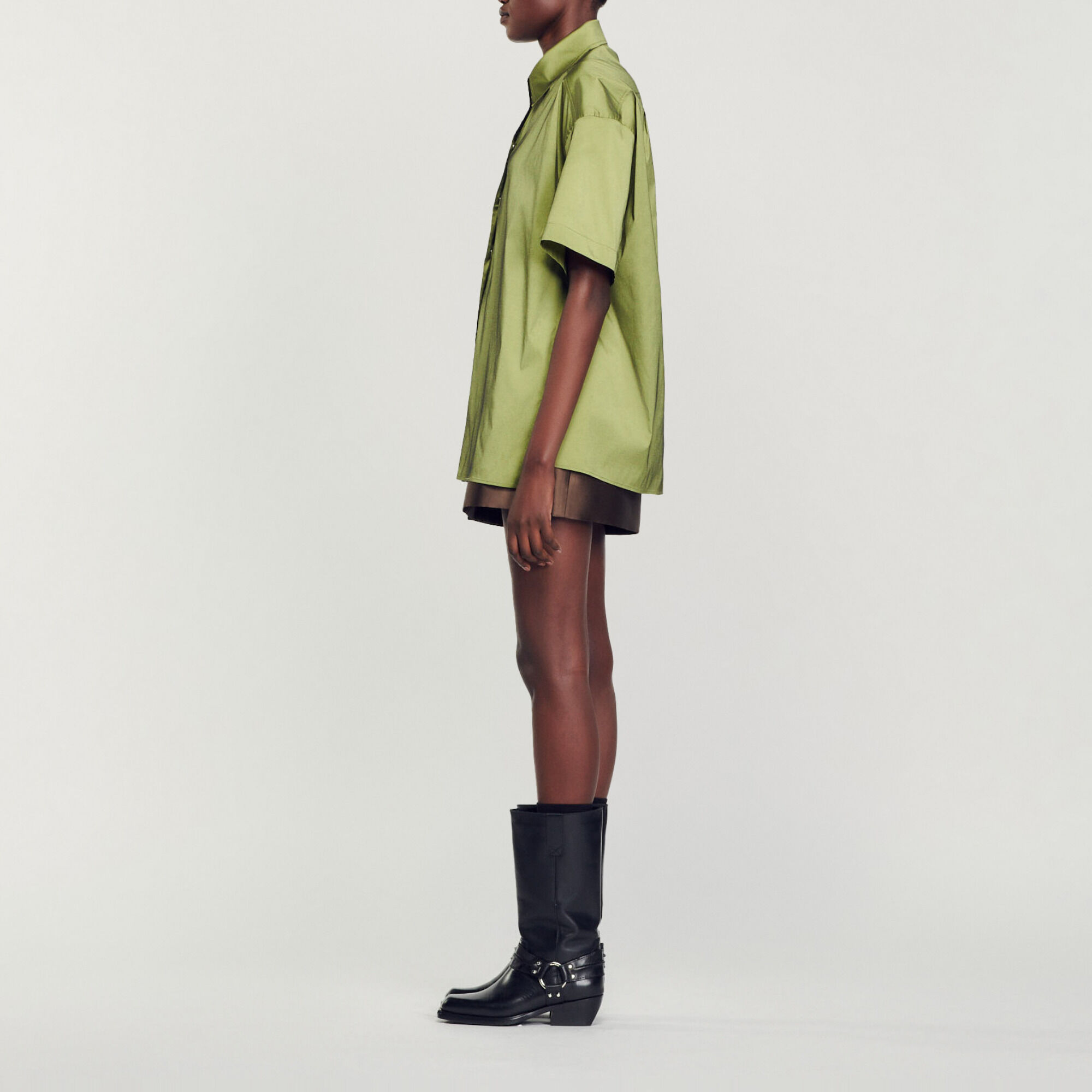 Oversized satijnen blouse