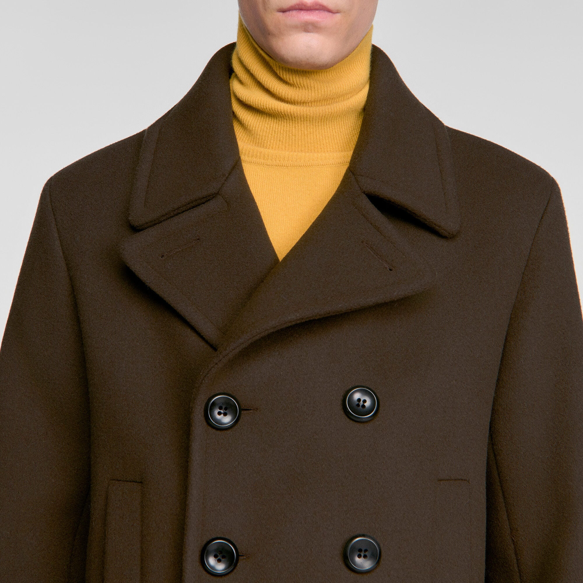 Wollen caban jas dubbele sluiting - Man | Sandro