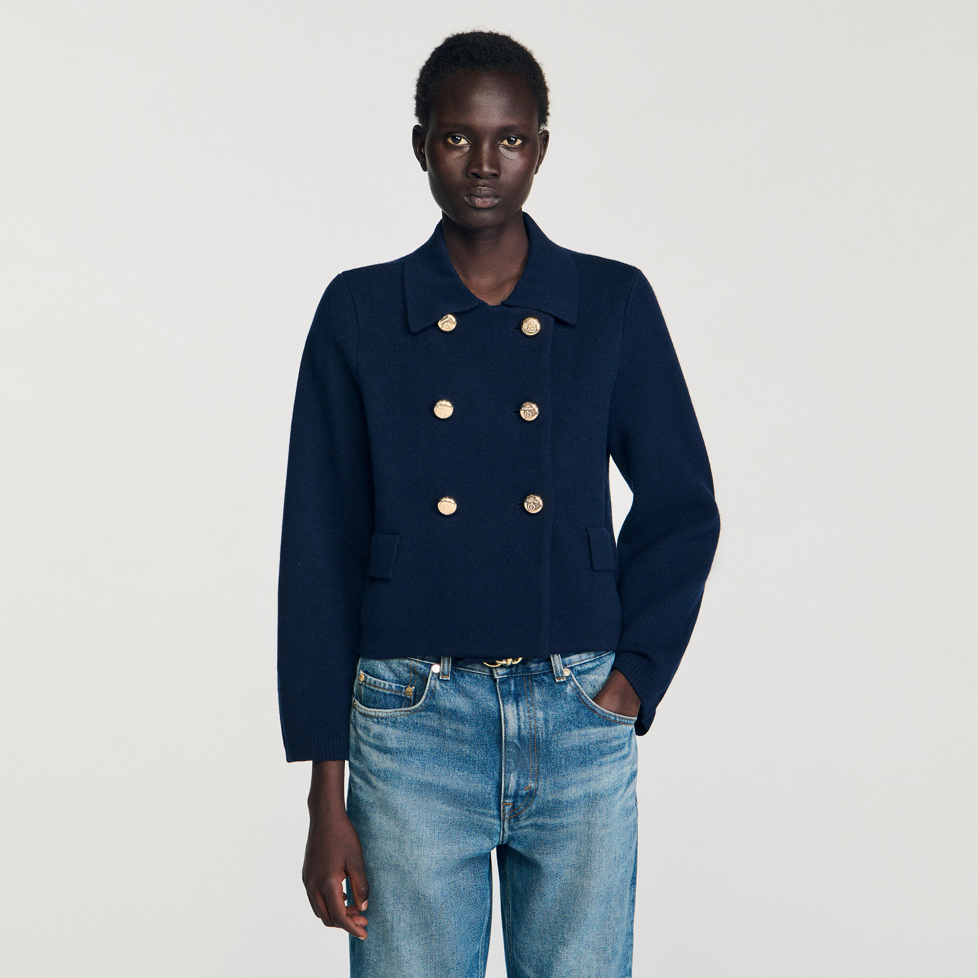 Cardigan vest dubbele knopen