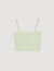Korte top tricot stras