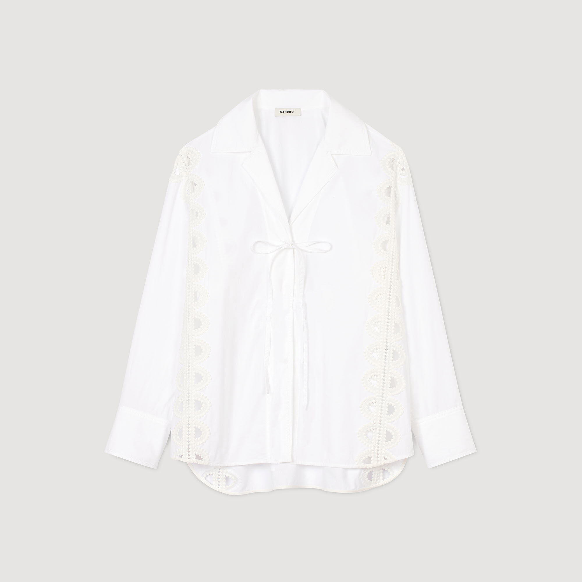 Overhemdblouse van popeline