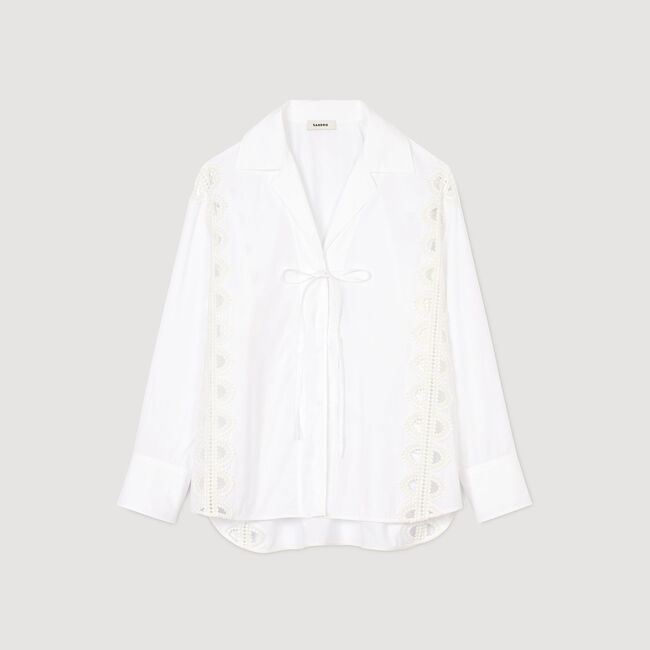 Overhemdblouse van popeline
