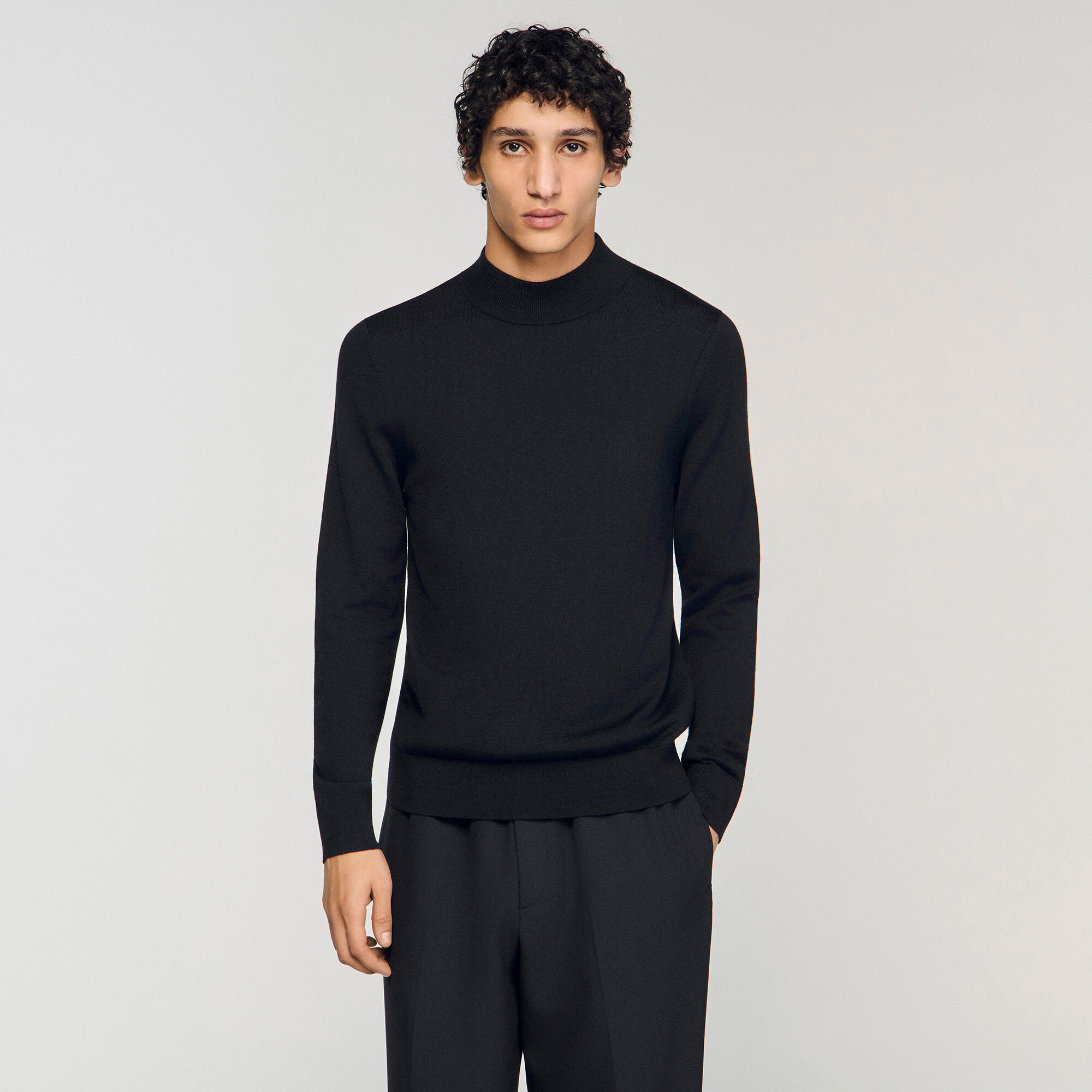 Wollen trui met opstaande kraag