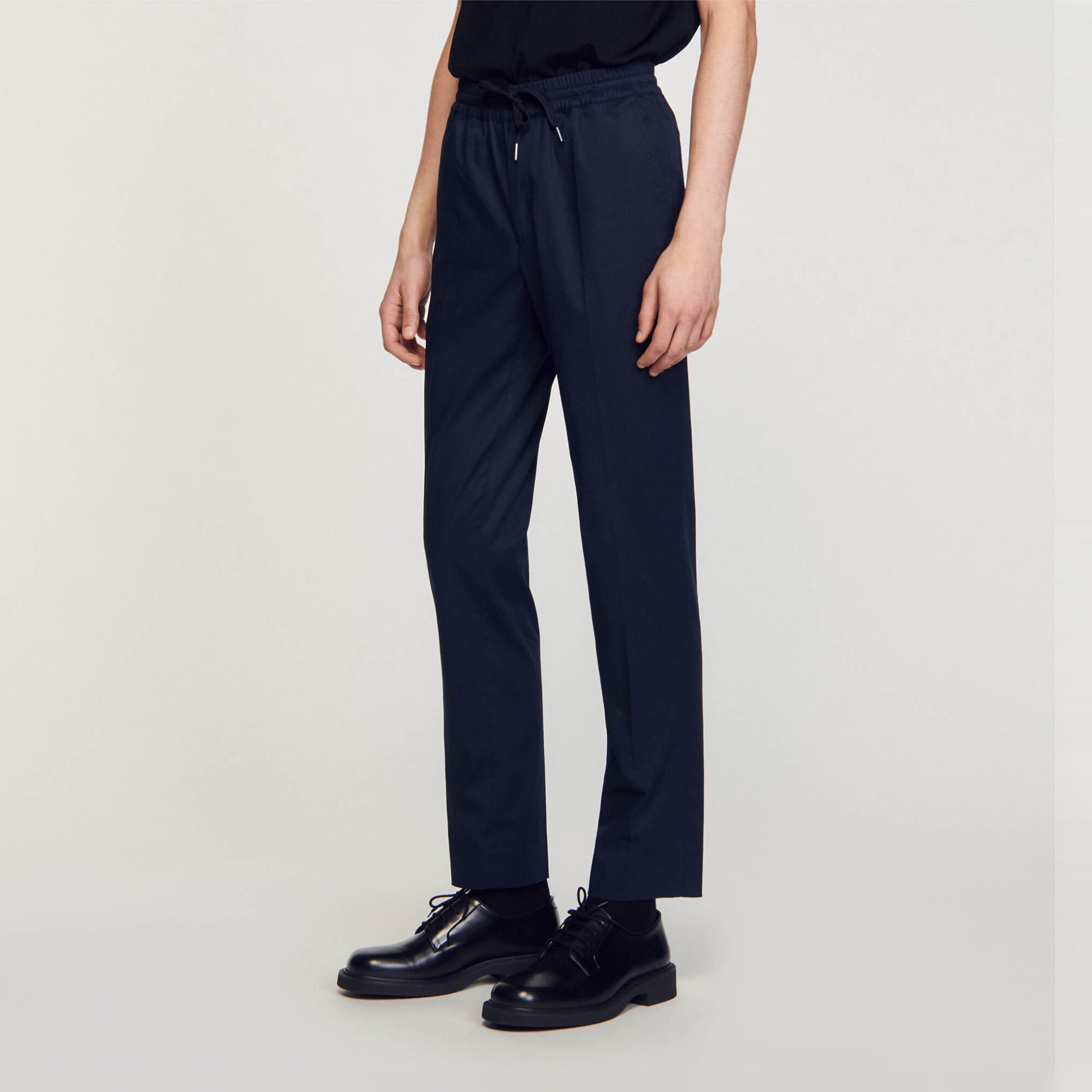Rechte pantalon met elastiek