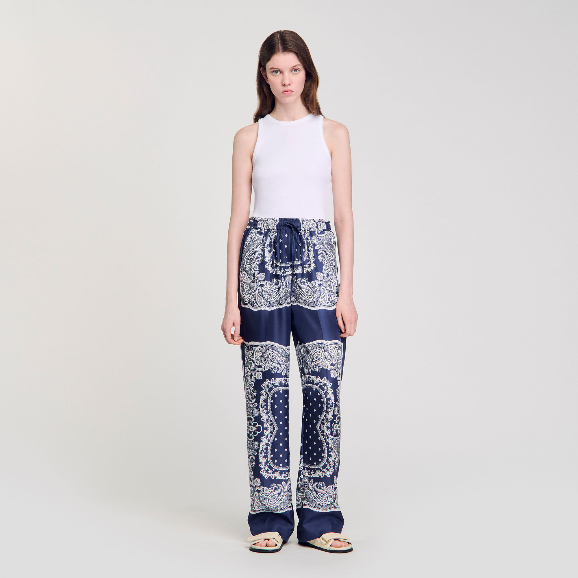 Pantalon soepel bandana print