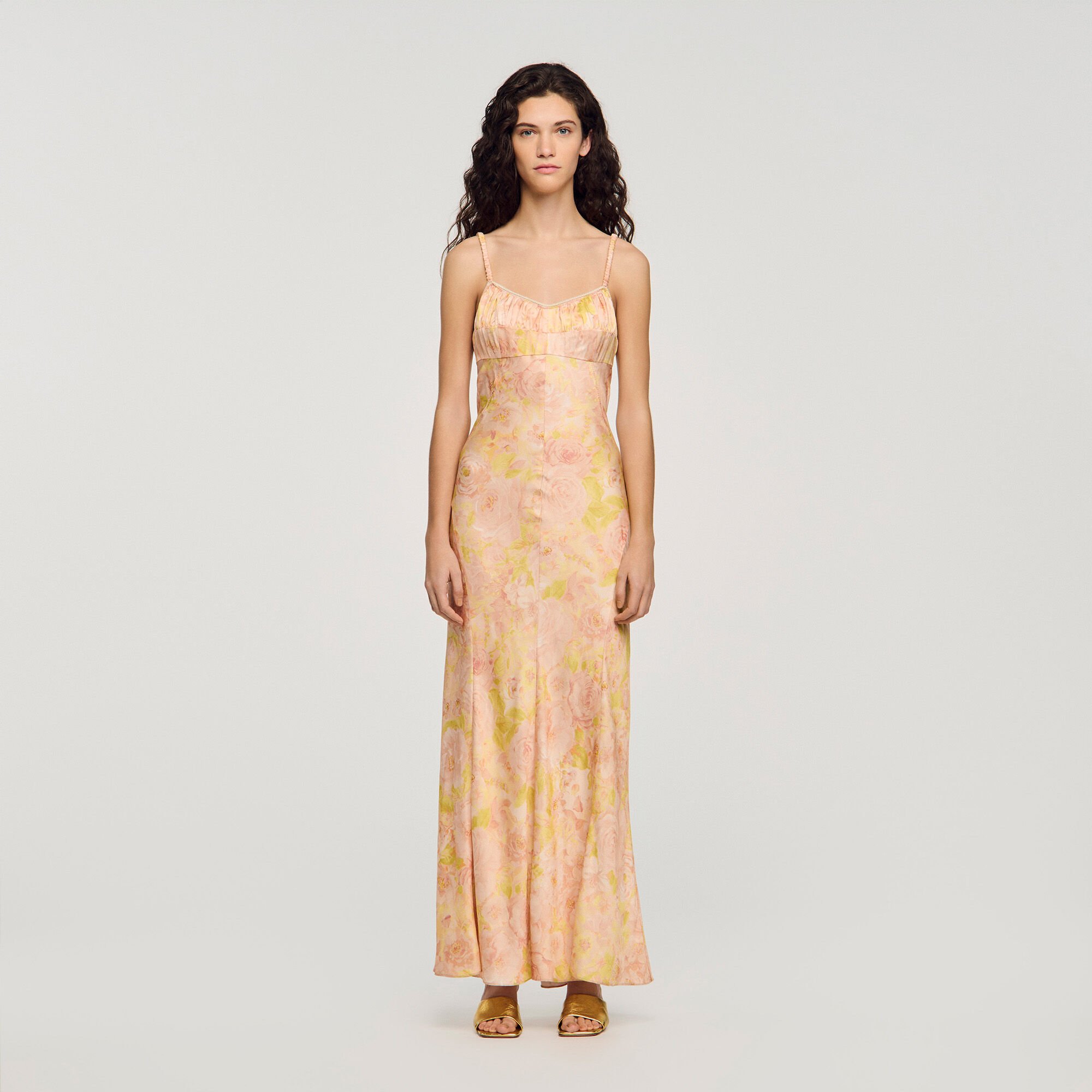 Lange jurk bloemenprint
