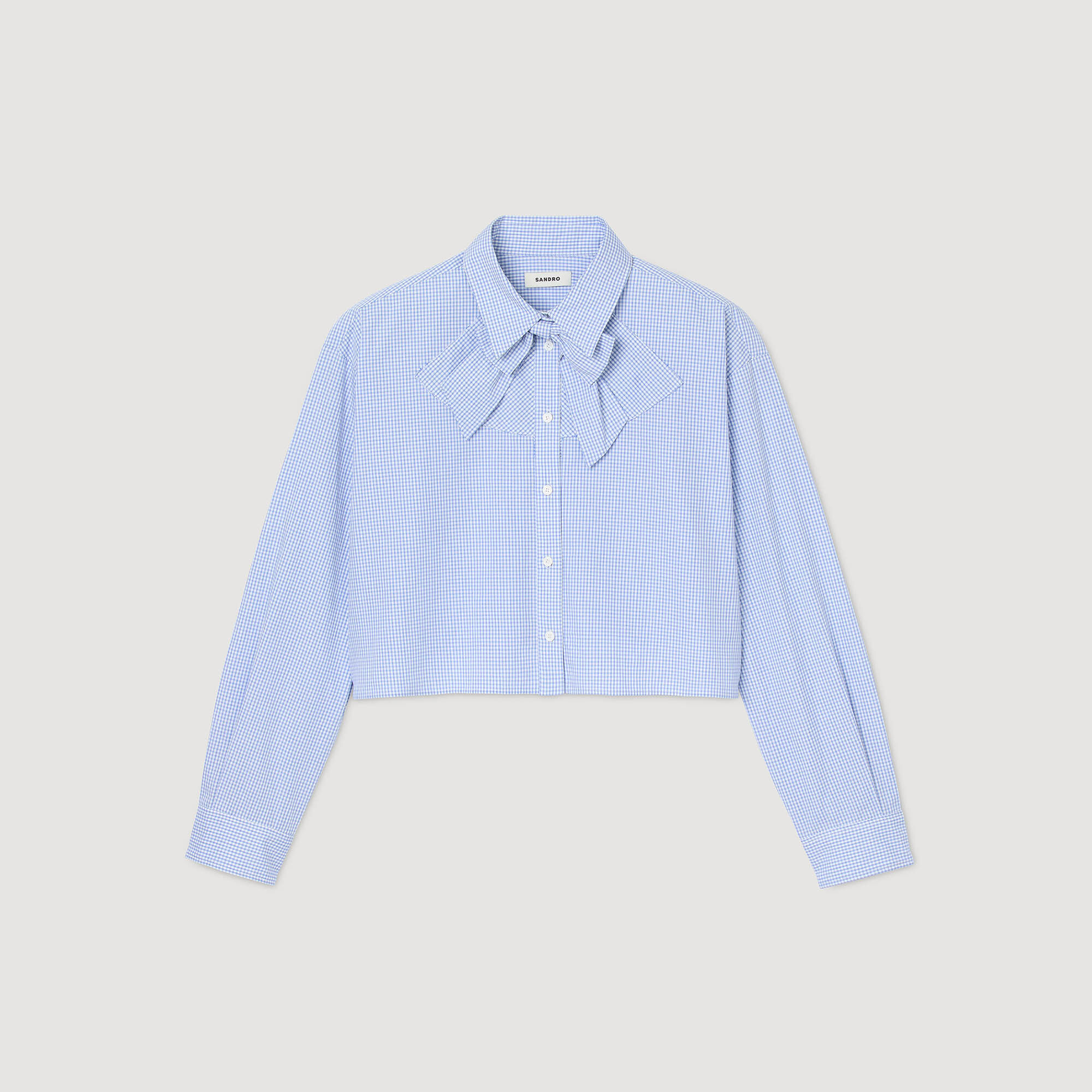 Overhemdblouse met strik kraag