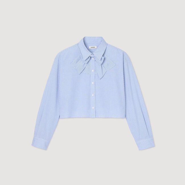 Overhemdblouse met strik kraag