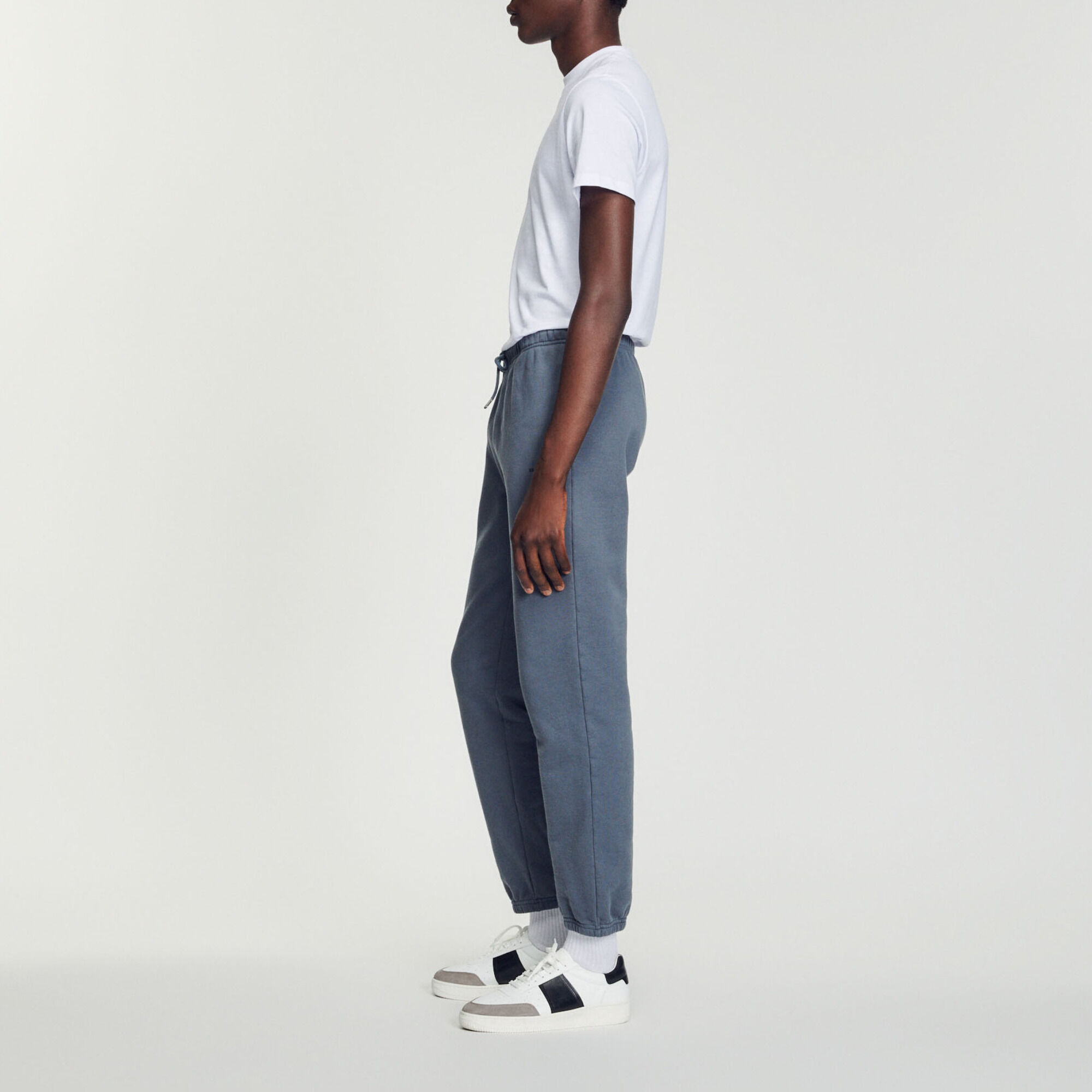 Molton joggingbroek met borduursel