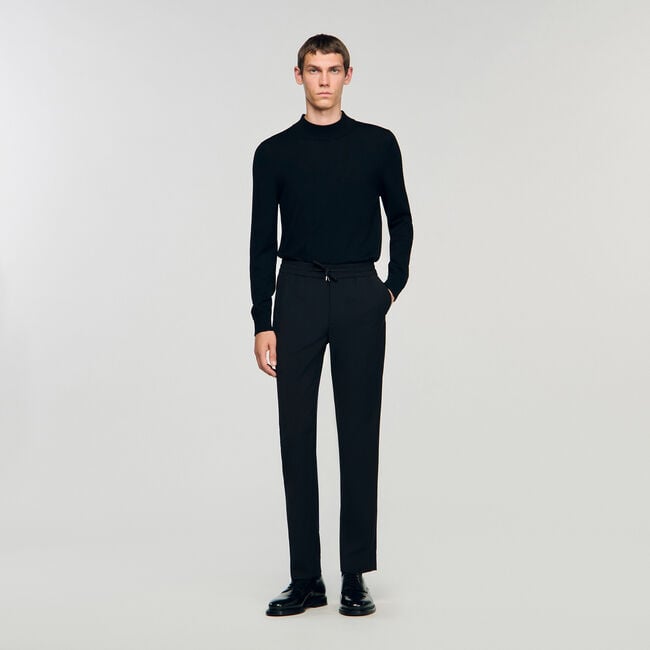 Rechte pantalon met elastiek
