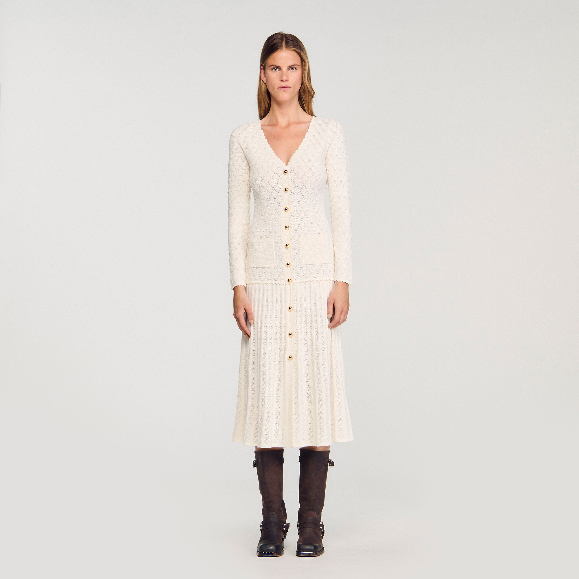 Lange jurk fantasietricot