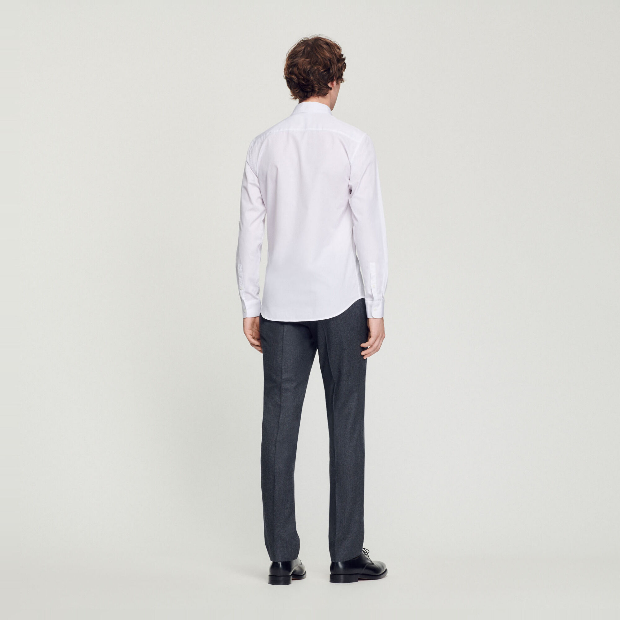 Slimfit popeline overhemd