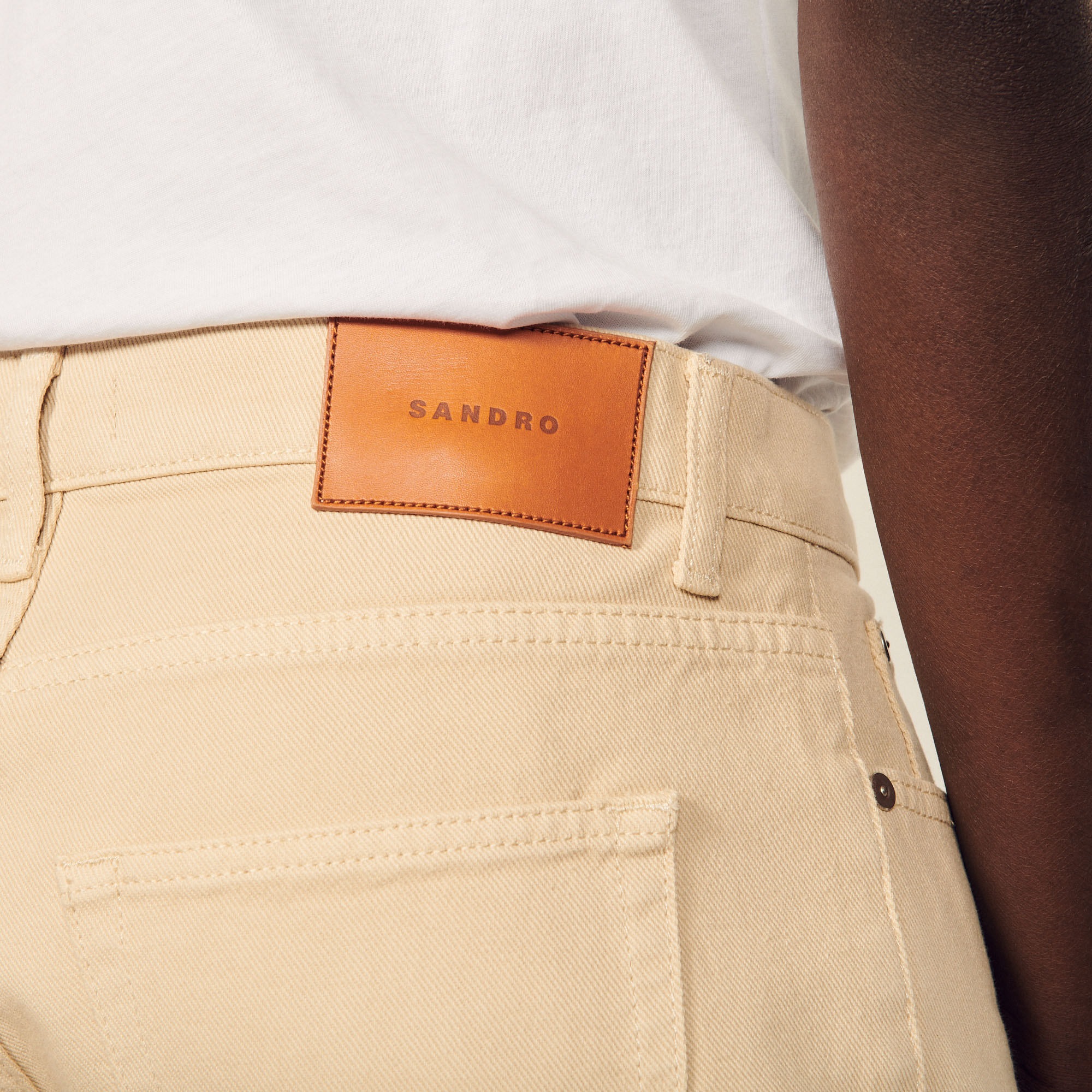 Katoenen slim fit jeansbroek
