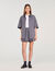 Oversized gestreepte blouse stras