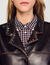 Oversized leren jack met studs