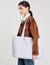 Shopper van gestreepte stof