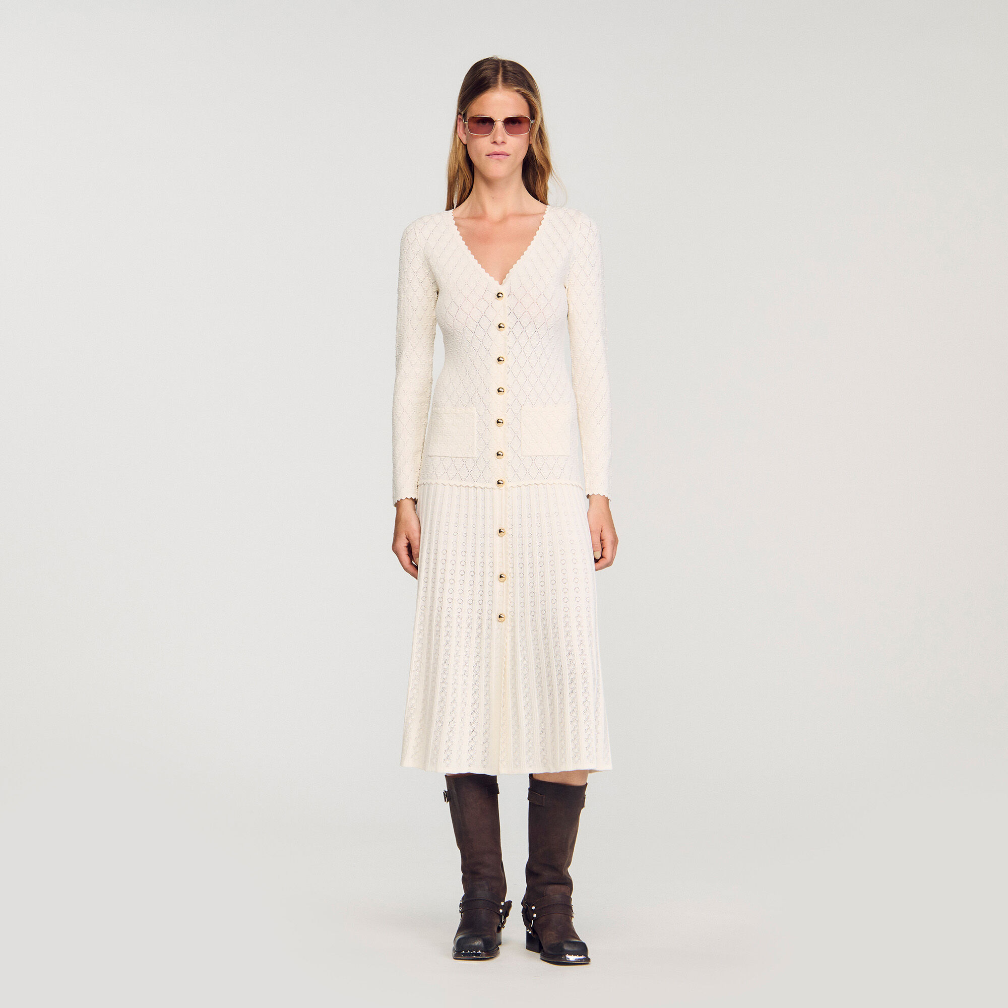 Lange jurk fantasietricot