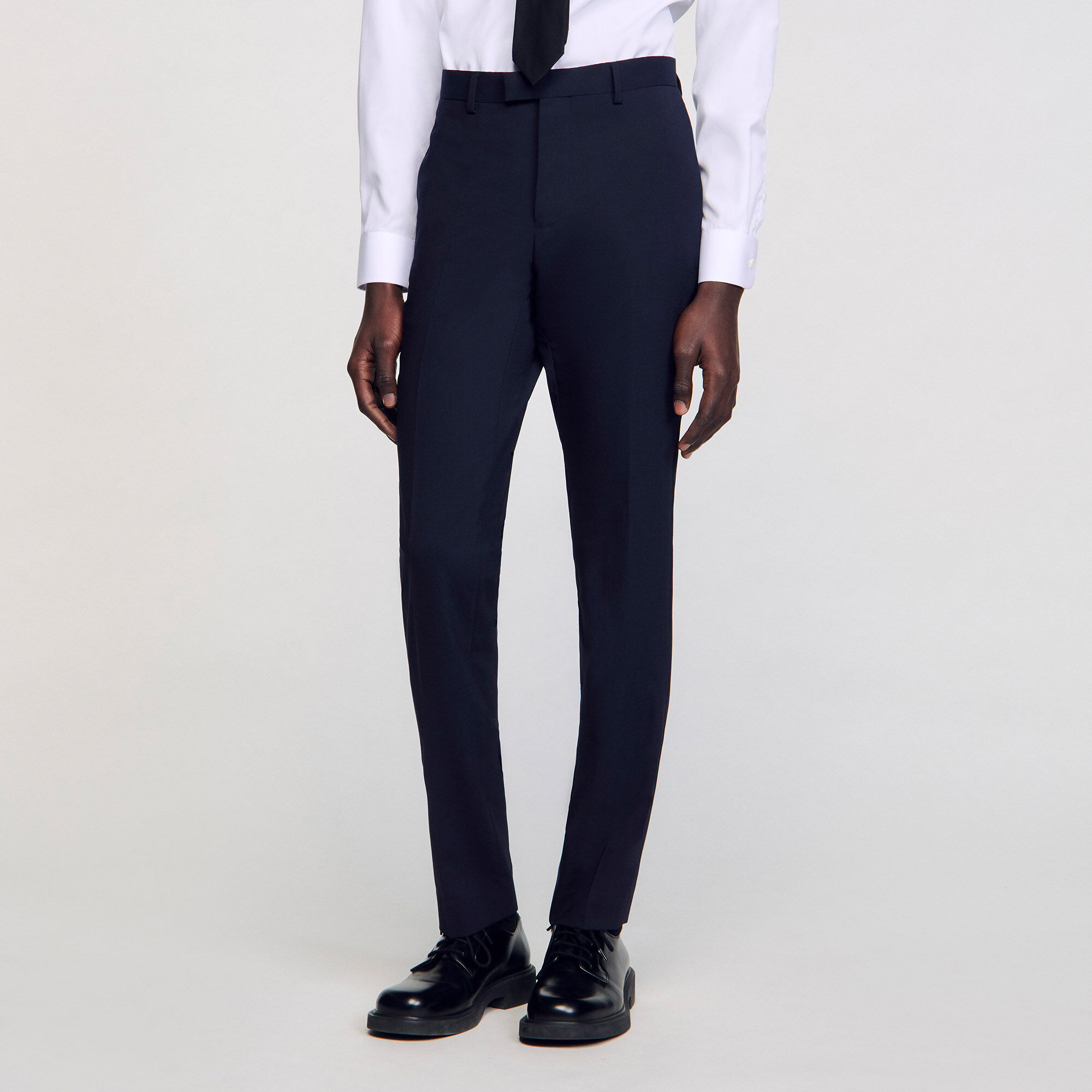 Classic wool suit trousers