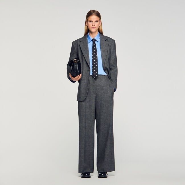 Rechte en wijde pantalon
