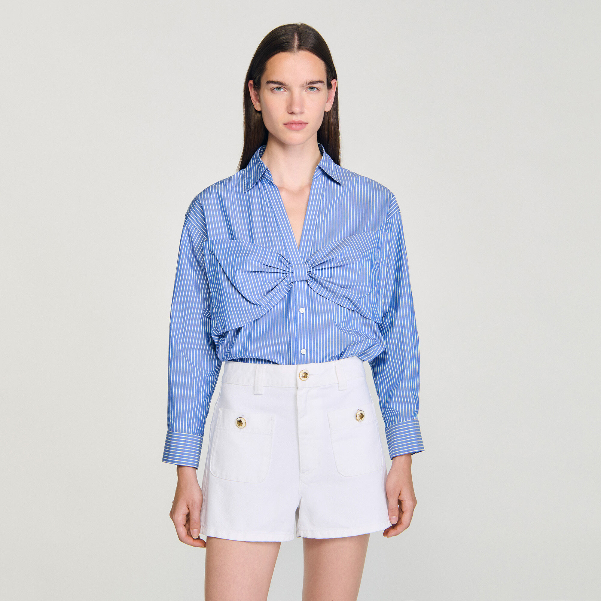 Oversized blouse met strik