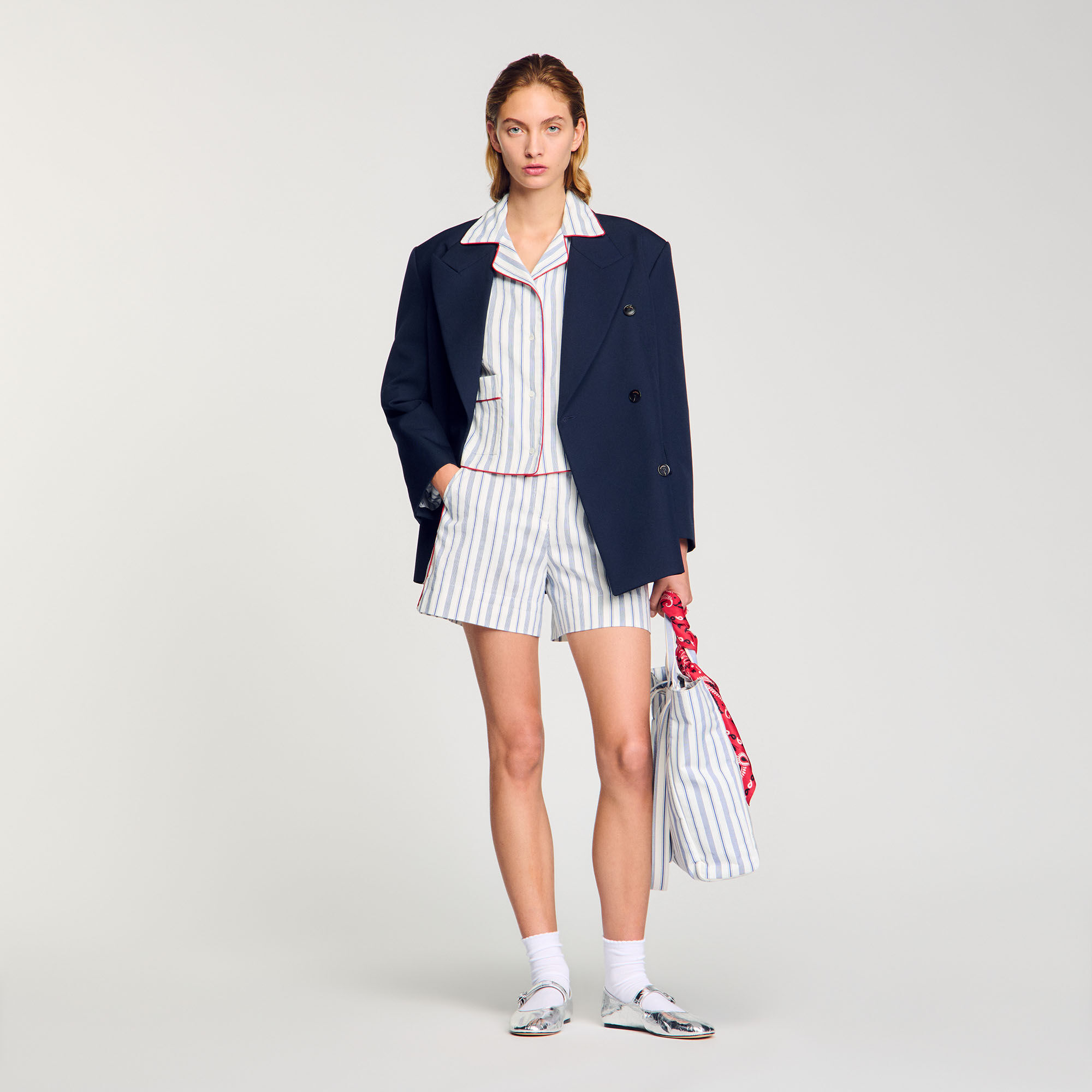 Overhemdblouse gestreept