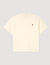 T-shirt met leren logo