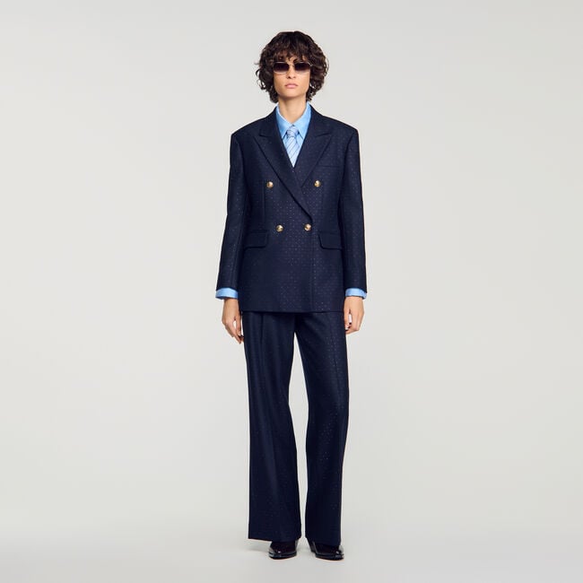 Wollen blazer met stras - Vrouw | Sandro