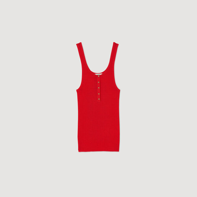 Tanktop ribgebreid