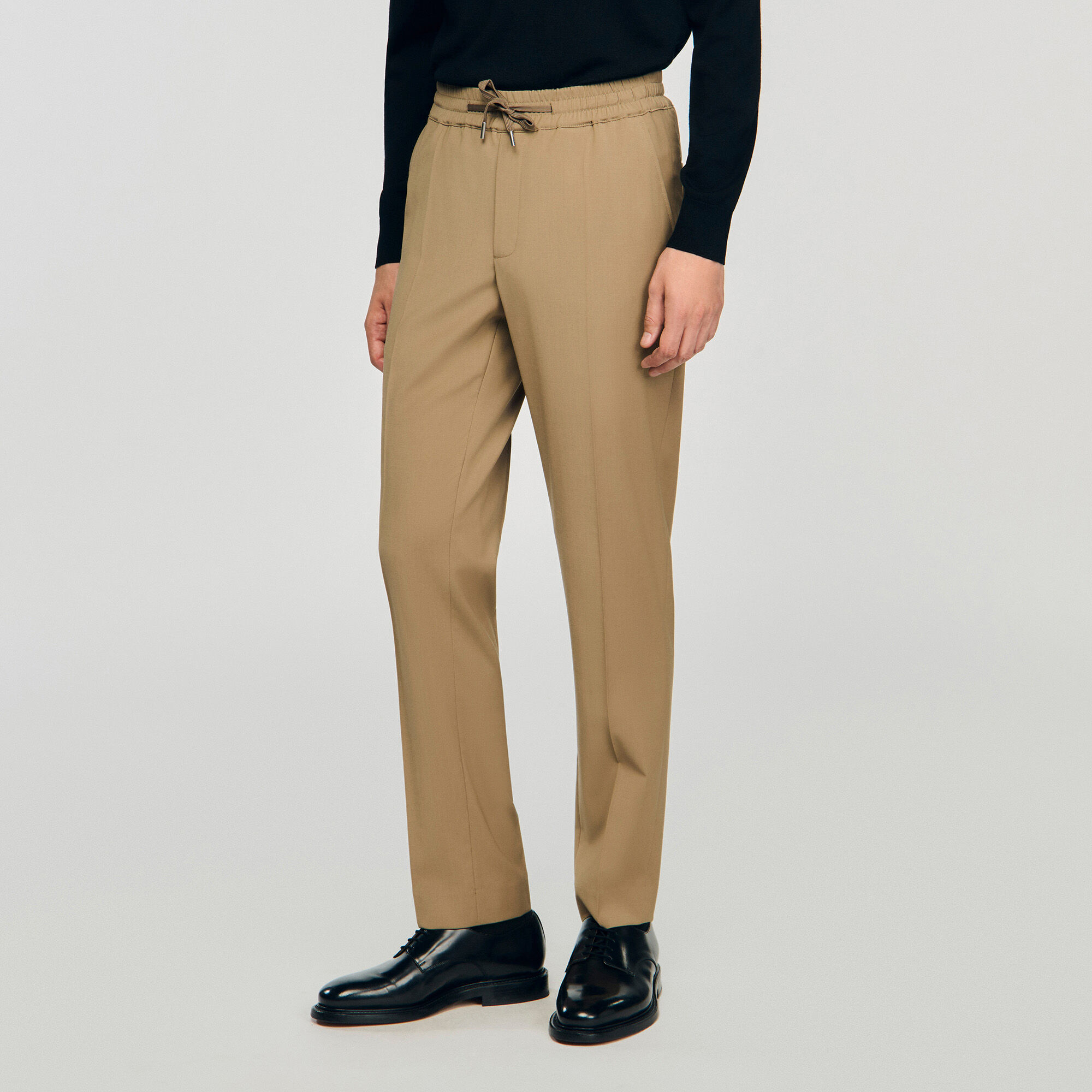 Rechte pantalon met elastiek