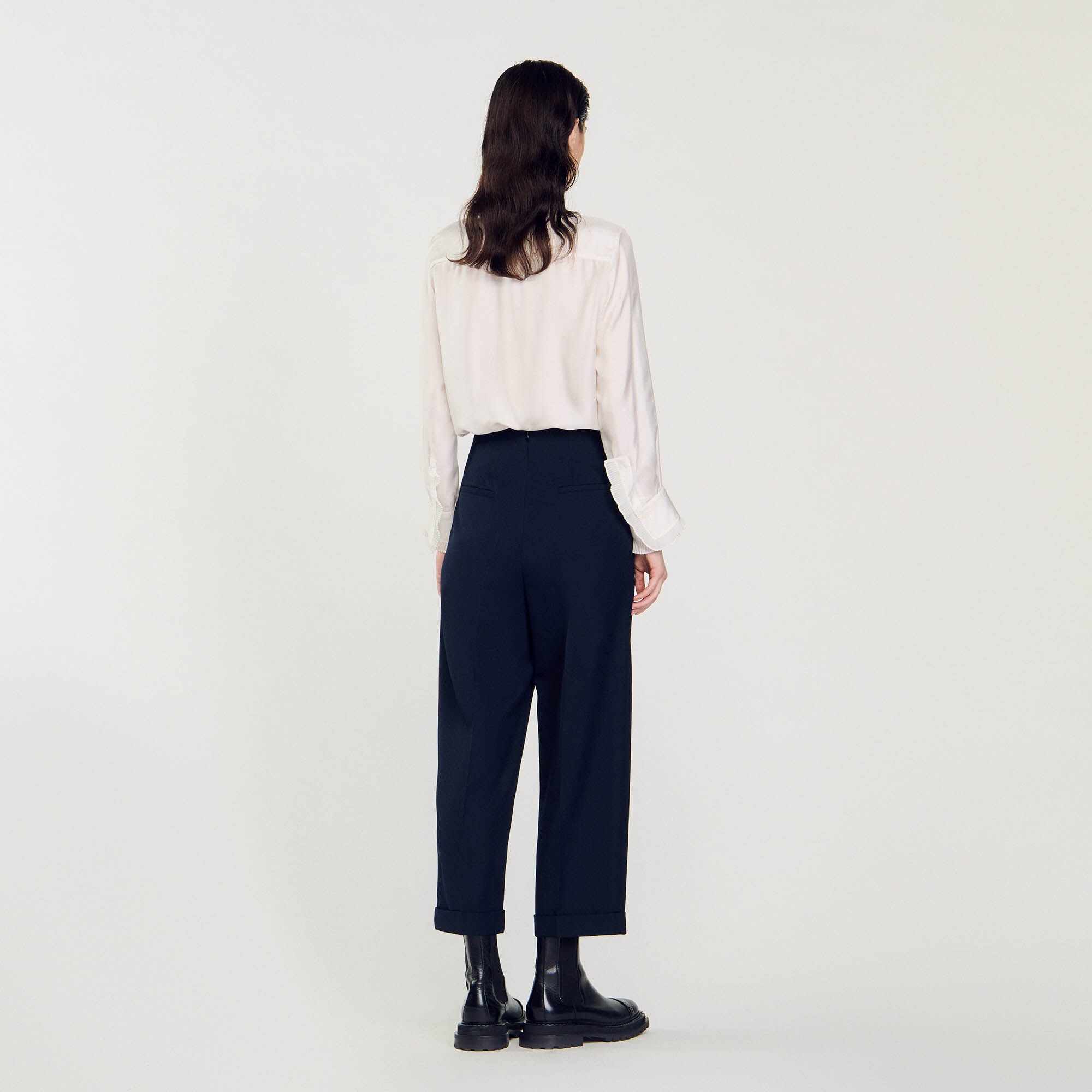 Pantalon met wijde pasvorm