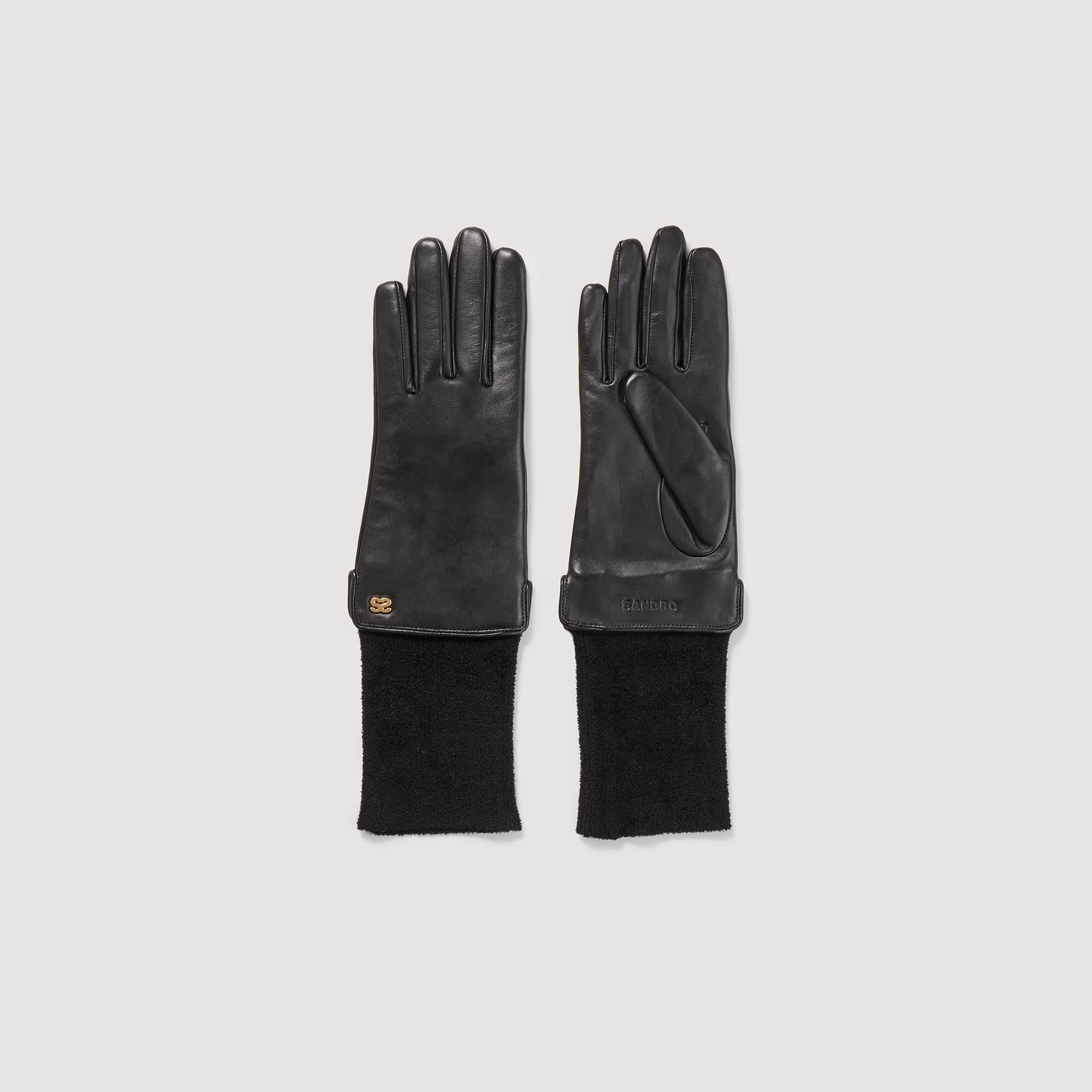 Handschoenen uit twee materialen - Vrouw | Sandro