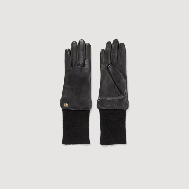 Handschoenen uit twee materialen