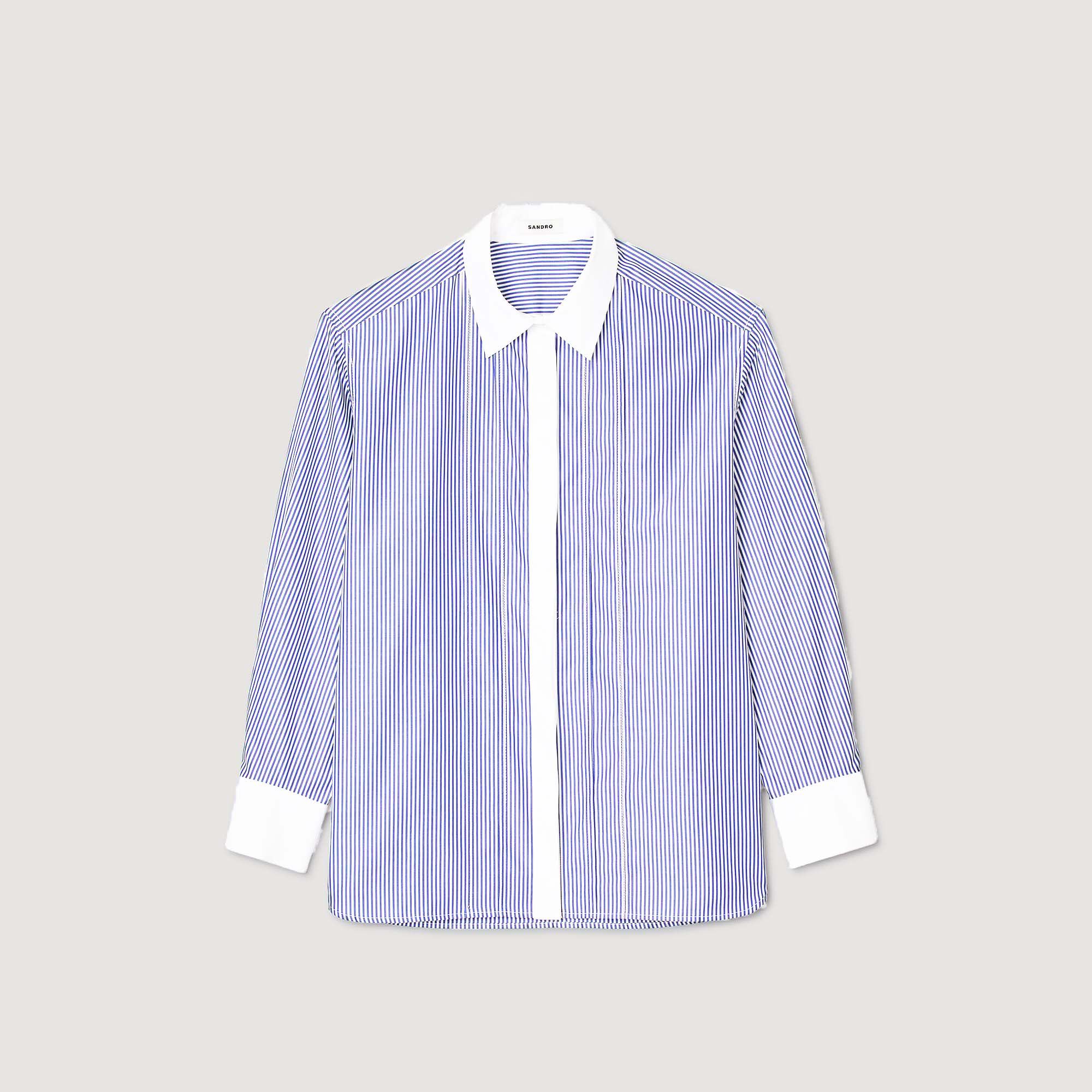 Overhemdblouse gestreept