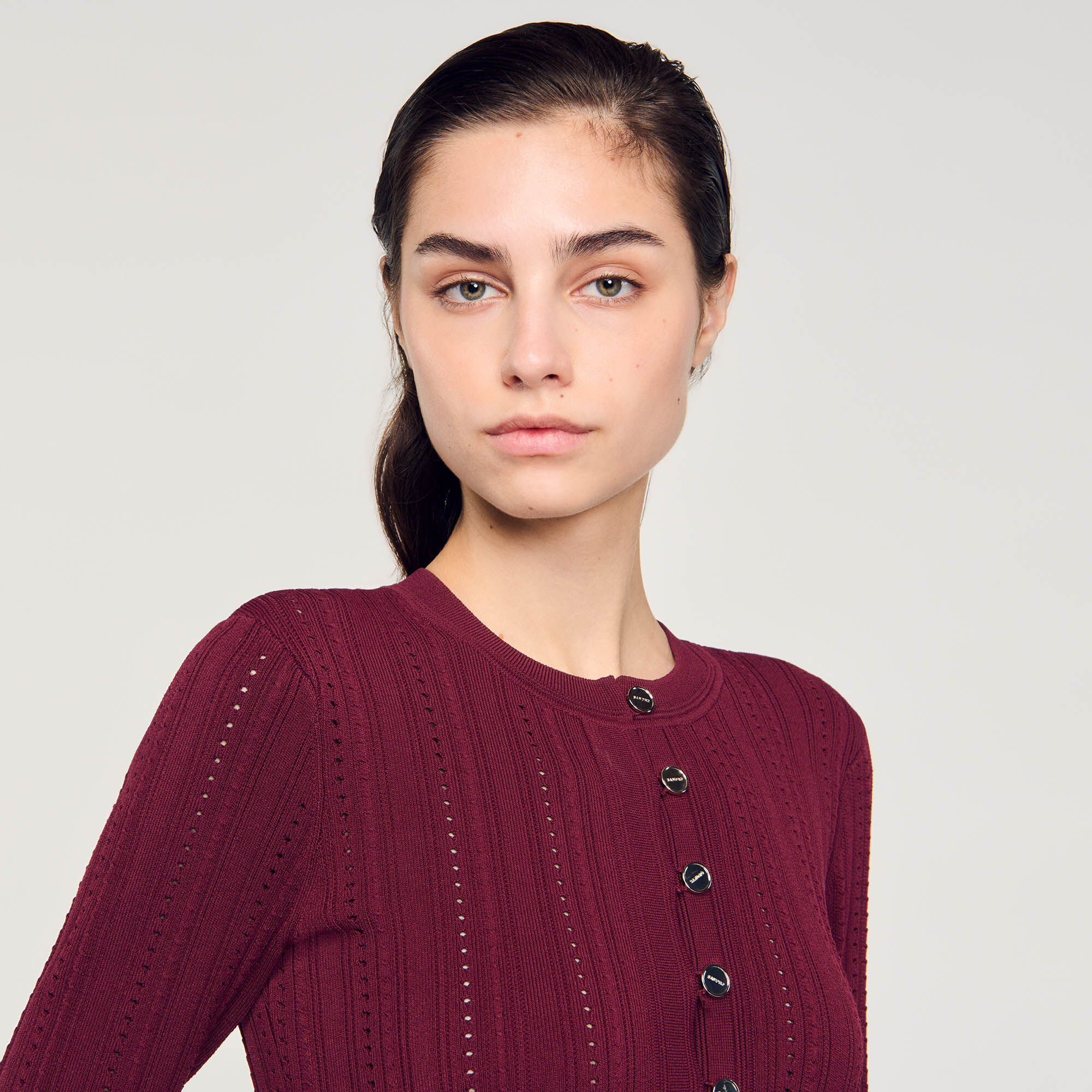 Cardigan vest van gedraaid beisel