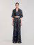 Pantalon zijde Spirales print