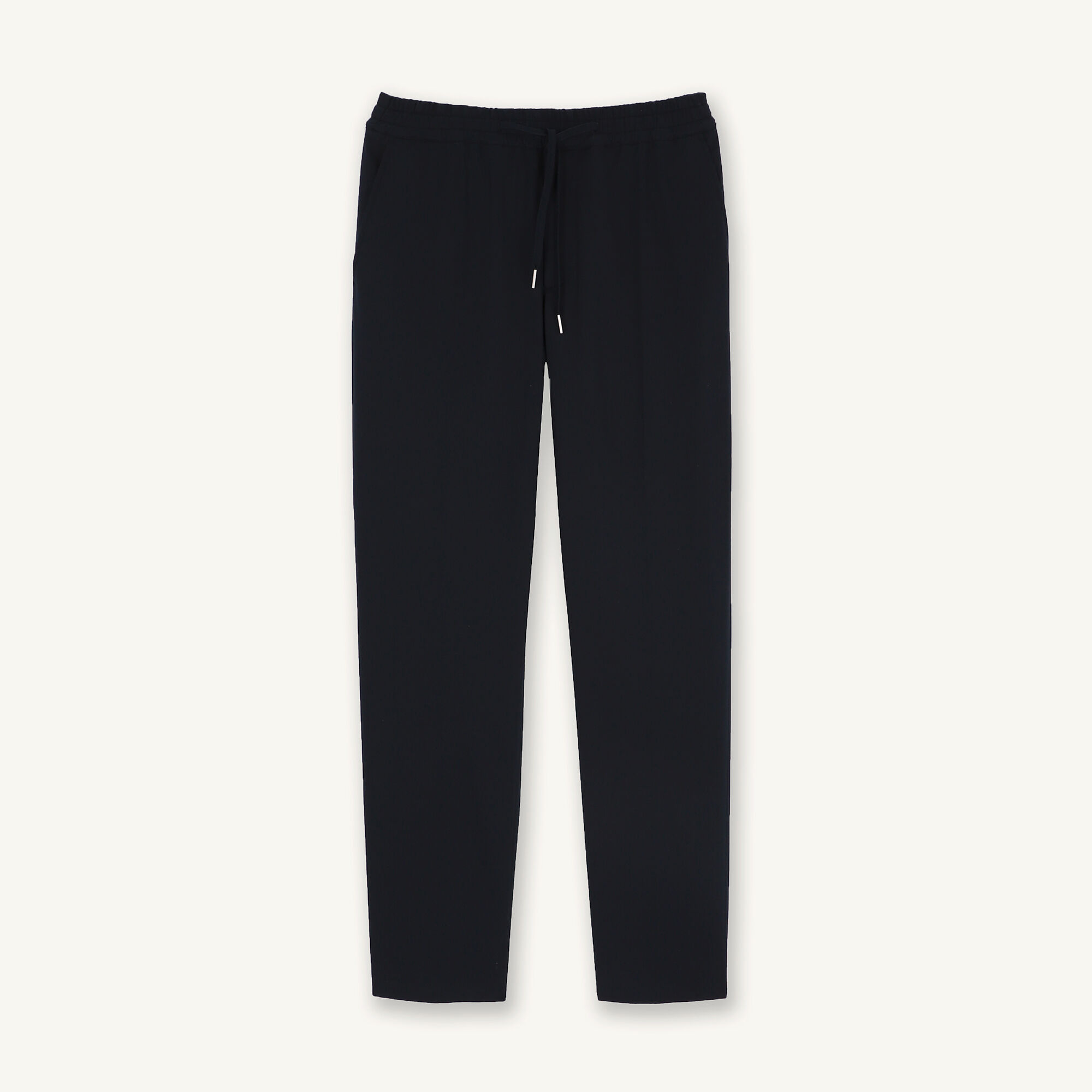 Katoenen pantalon met smalle pijpen