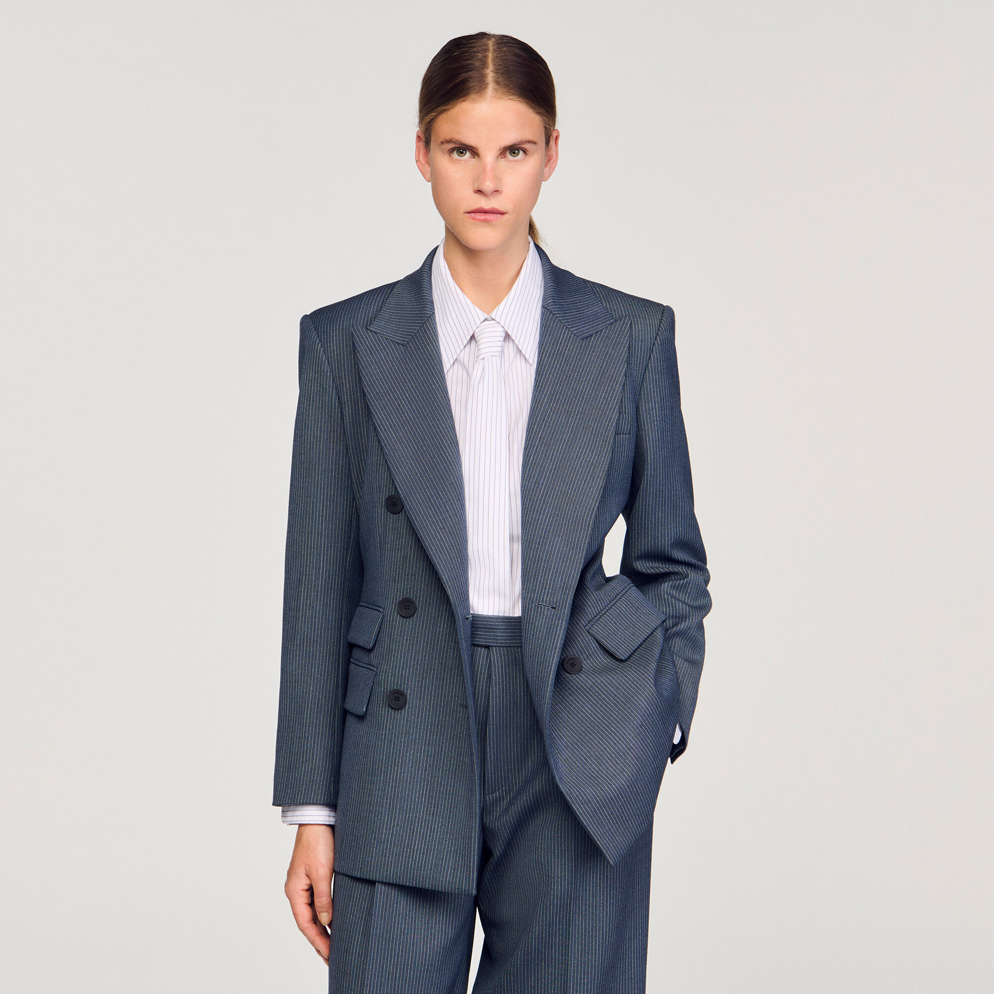 Gestreepte blazer