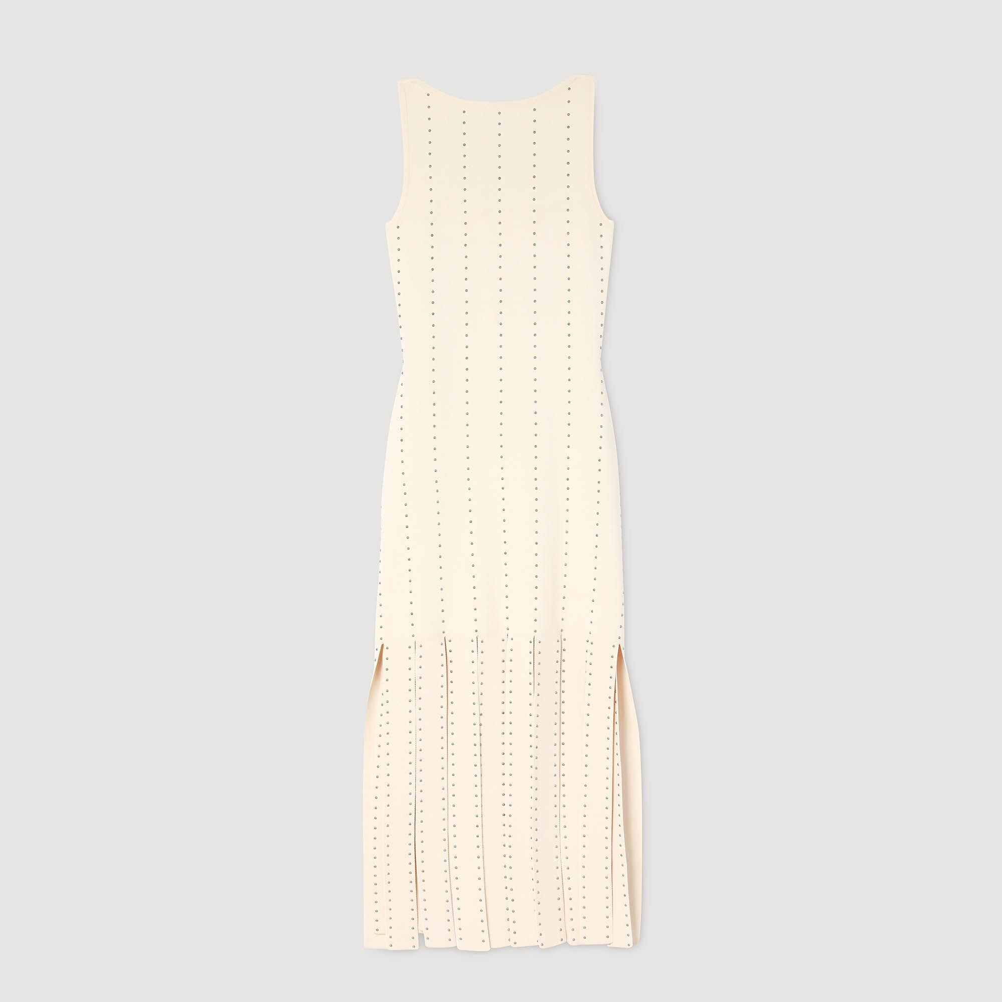Lange jurk tricot met franjes