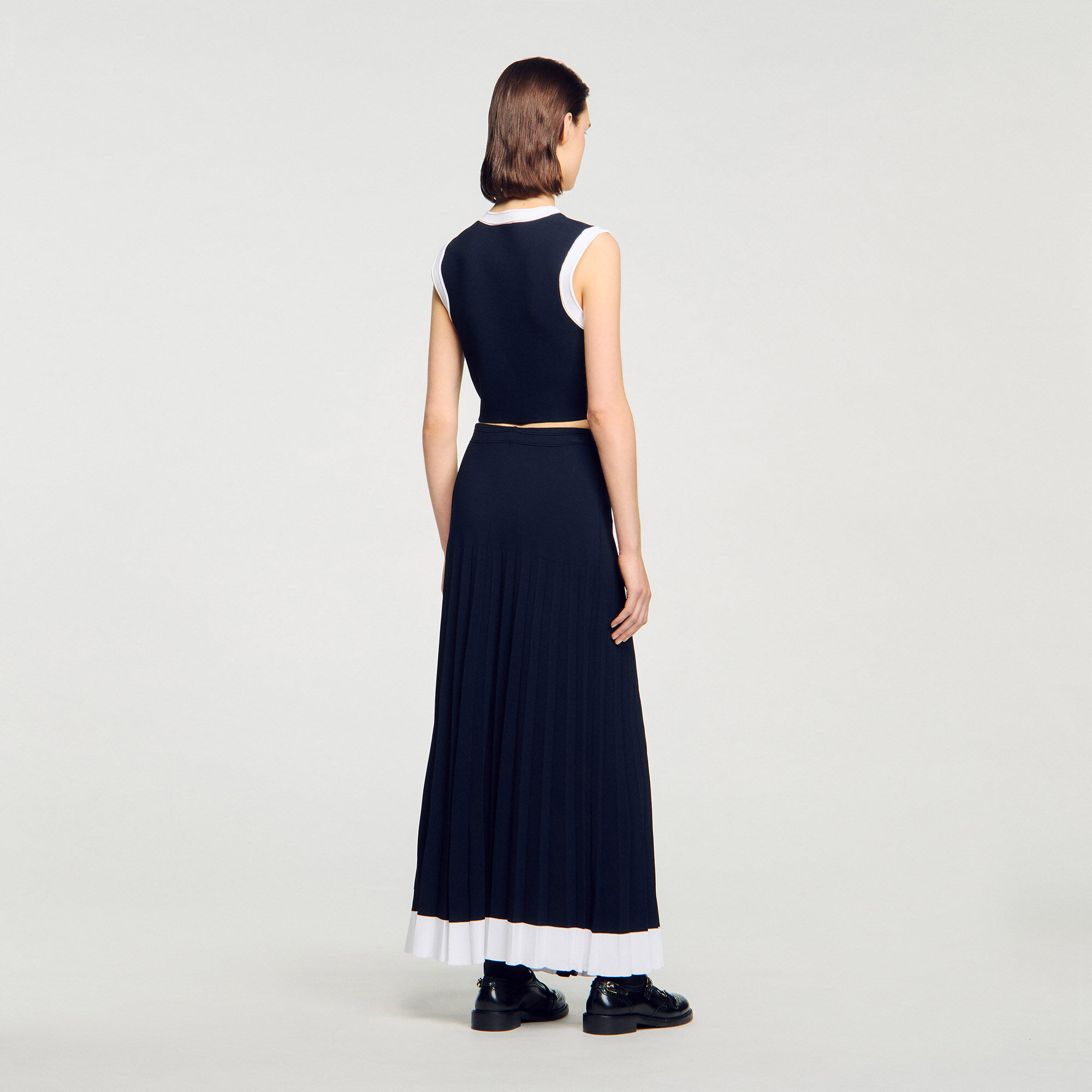 Lange rok tricot bicolor