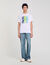 T-shirt katoen met print golven