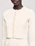 Cardigan vest kort met parels
