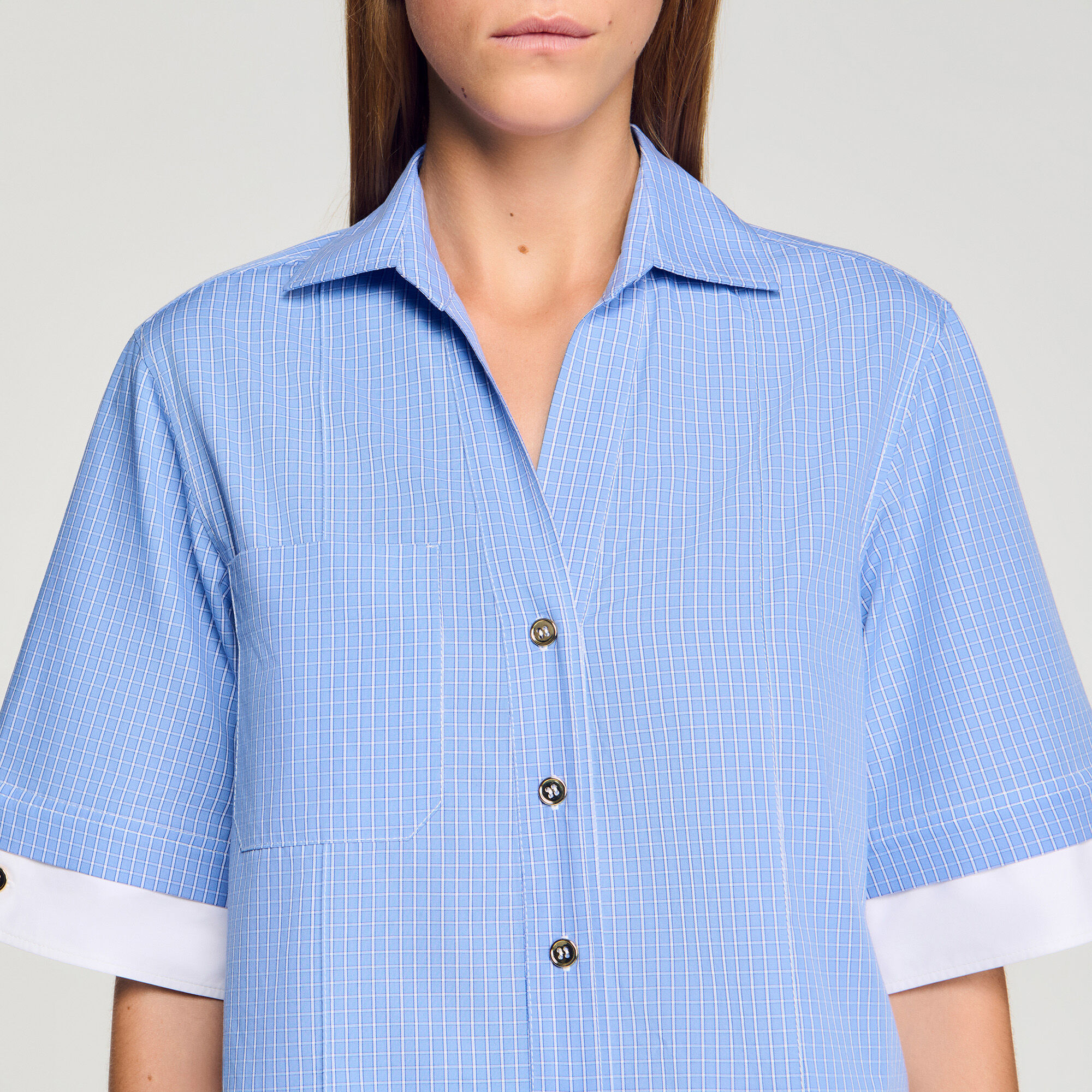 Overhemdblouse oversized ruit