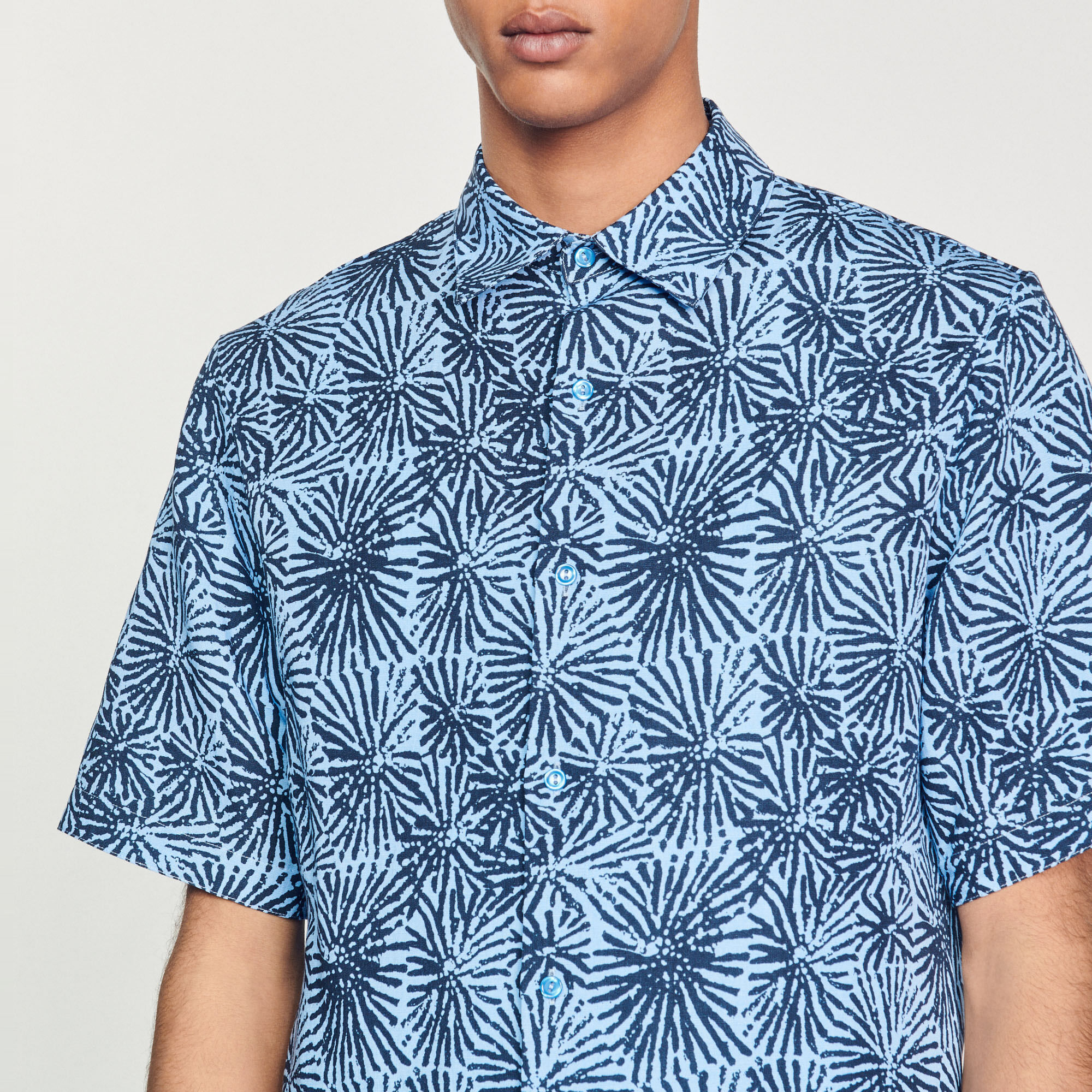 Oversized overhemd met print