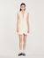 Korte jurk blazer stijl geplooid