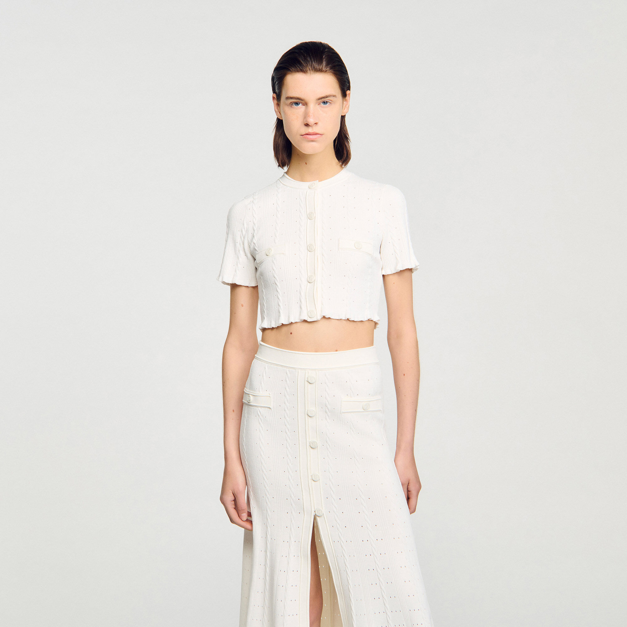 Kort vest pointelle breisel