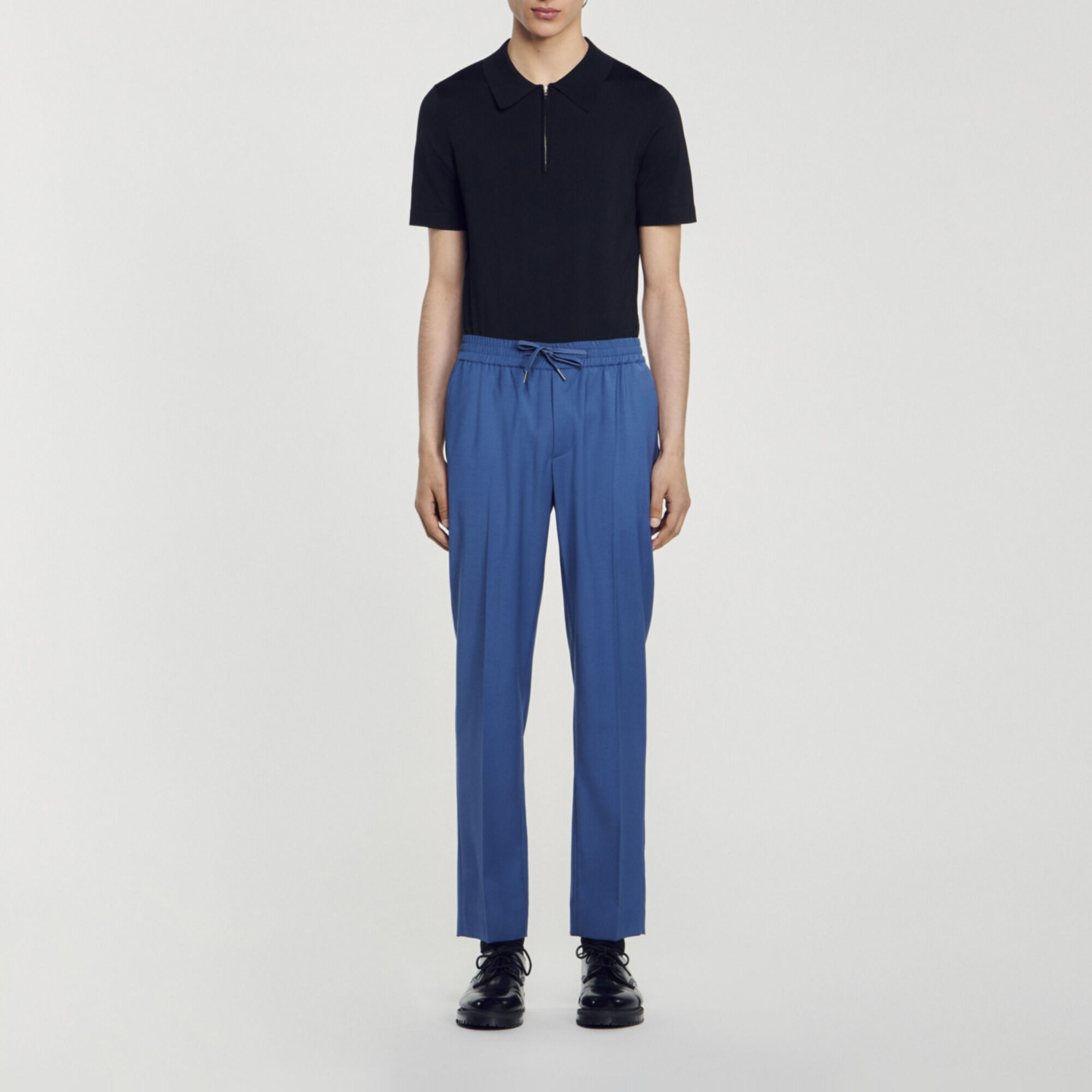 Rechte pantalon met elastiek